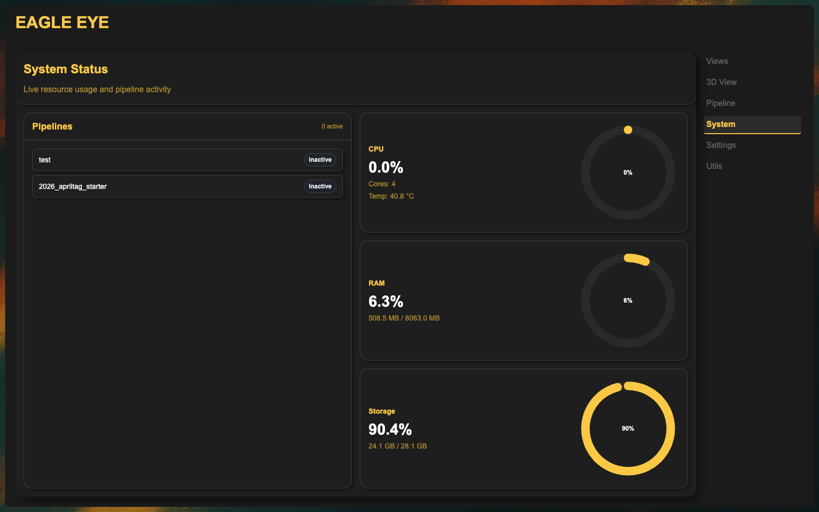 System tab